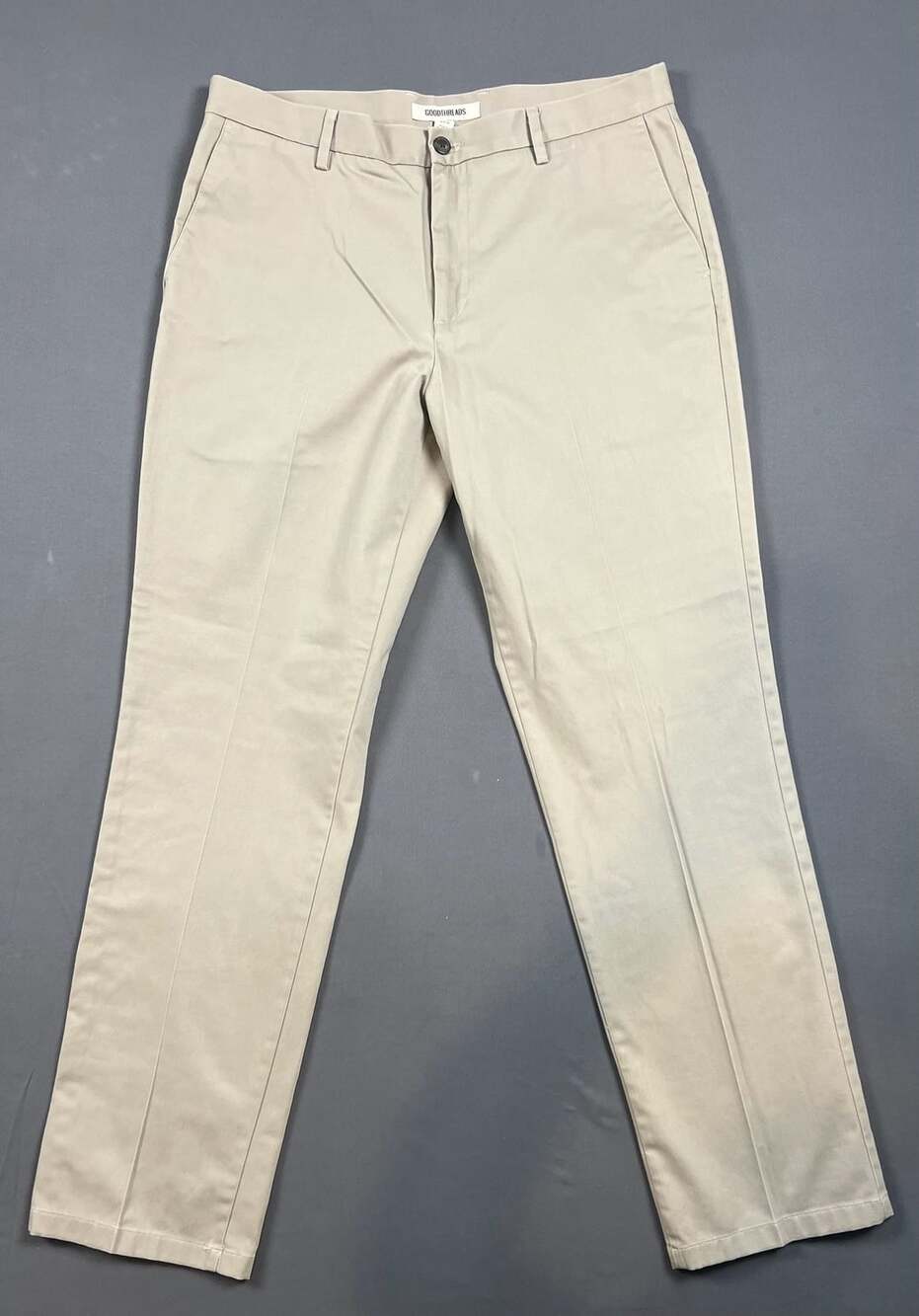 Goodthreads Straight Chino Pants Size 36x34 Beige Cotton Blend